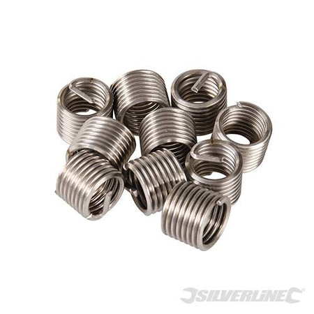 Kit filettatura inserti elicoidali per filiera 25pezzi in acciaio Silverline Silverline