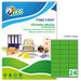 Etichetta Adesiva Lp4F Verde Fluo 70Fg A4 70X36Mm (24Et/Fg Tico