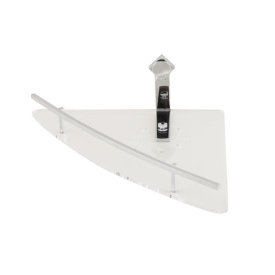 Mensola doccia angolare in ottone cromato e plexiglass - accessori doccia