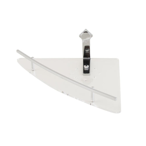 Mensola doccia angolare in ottone cromato e plexiglass - accessori doccia