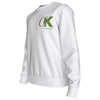 Calvin Klein felpa bianca logo sul petto LV04LD243GYAF