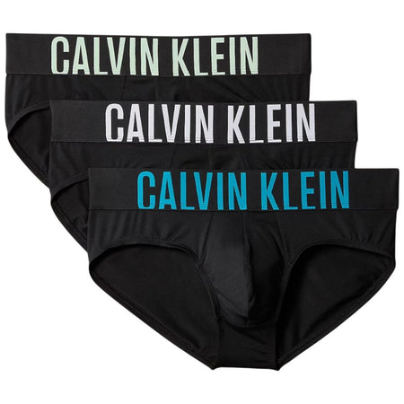 Calvin Klein pack 3 slip neri con fascia alta 000NB3610AZDJ