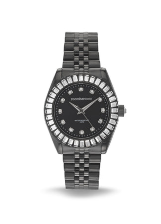 Roccobarocco Orologio - Skater – Donna Water Resistant Nero Argento