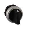 Selettore a Leva 22mm Cromato Nero 3 Posizioni Corto Serie Platinum