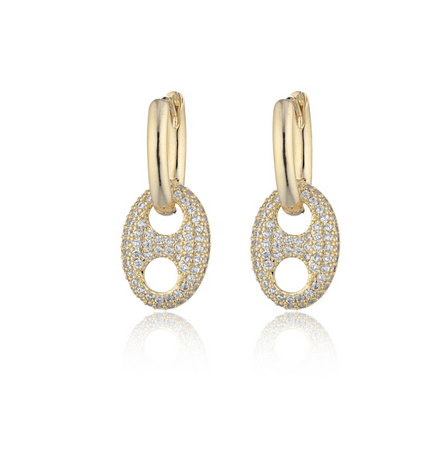 MEWO JEWELS Orecchini con maglia marina pendente zirconata