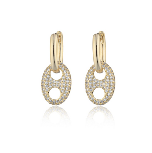 MEWO JEWELS Orecchini con maglia marina pendente zirconata