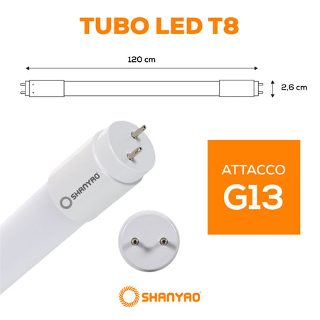 SHANYAO - TUBO ESSENTIAL T8 G13 120CM 18W LC