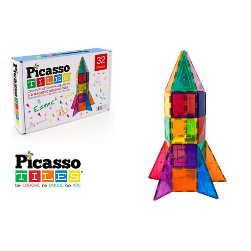 Picasso Tiles - Magnetic piastrelle rocket 32 pz