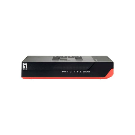LevelOne GSW-0507 switch di rete Non gestito Gigabit Ethernet (10/100/1000) Nero, Rosso