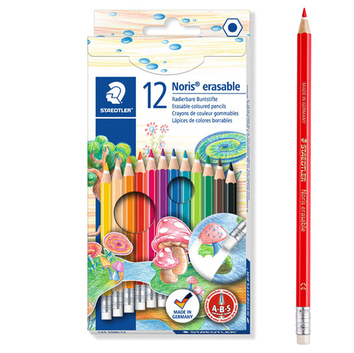 Astuccio 12 Matite Noris Club 144 Cancellabili Colori Assortiti Staedtler