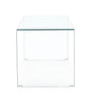 Scrivania Iride porta PC con struttura in vetro trasparente 125 X 70 cm per ufficio e cameretta
