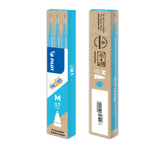 Set 3 Refill Sfera Frixionball 0.7Mm Azzurro Pilot
