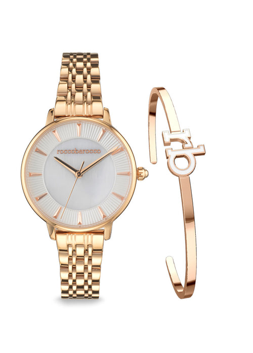 Roccobarocco - Orologio e bracciale solo tempo donna Snello