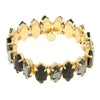 BYSIMON - Bracciale in Metallo con cristalli nelle sfumature del nero