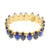 BYSIMON - Bracciale in Metallo con cristalli nelle sfumature del blu