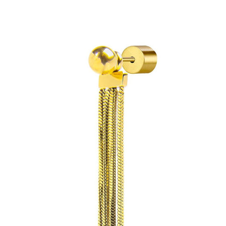 Marlù Orecchino pendente con catene snake quadrate