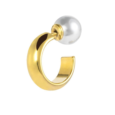 Marlù Orecchino a lobo a cerchietto 1,5cm con chiusura perla