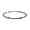 Marlù Bracciale catena cuban e catena snake piatta centrale con trama puntinata