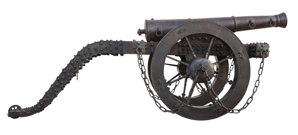 Biscottini RIPRODUZIONE DI CANNONE D'EPOCA IN METALLO dimensioni larghezza profondità