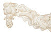Biscottini SOPRAPORTA IN LEGNO FINITURA BIANCO ANTICATO MADE IN ITALY Fregio realizzato