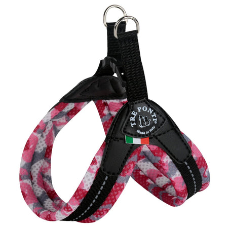 Pettorina Tre Ponti Easy Fit Rosa Mimetico per Cani