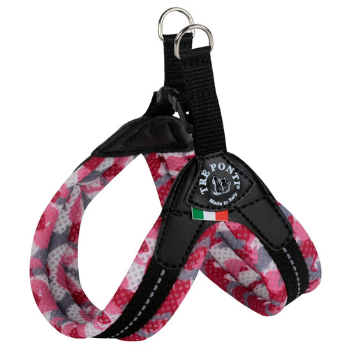 Pettorina Tre Ponti Easy Fit Rosa Mimetico per Cani