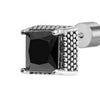 Marlù   Orecchino a lobo con zircone nero quadrato 0,7mm