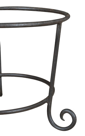 Biscottini Biscottini Base Portavasi Ferro Pieno Forgiato a Mano 30x40x40 Interno Esterno