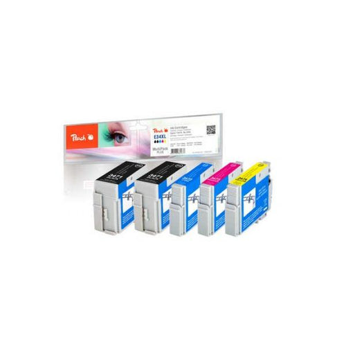Peach PI200-631 cartuccia d'inchiostro 5 pz Nero, Ciano, Magenta, Giallo (Peach PI200-631 bl?kpatron 5 stk Sort,)