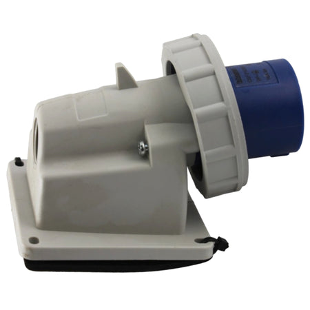 Spina Fissa a 90 Gradi 16A IP67 Blu