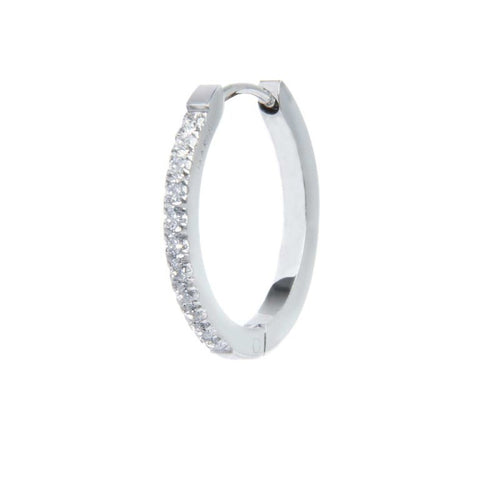 Marlù Orecchino a cerchio 2cm con zirconi