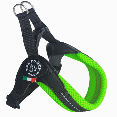 Pettorina Tre Ponti Easy Fit Sottopancia Regolabile Verde per Cani