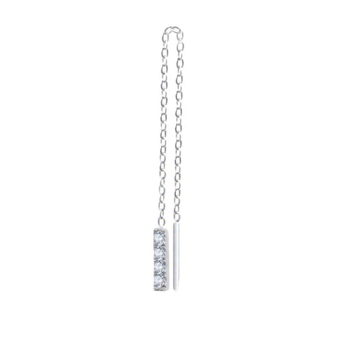 Marlù Orecchino pendente catena cutting cross e pendente con zirconi