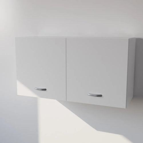 Pensile in Legno Nobilitato di Colore Bianco con Ante altezza 48 cm