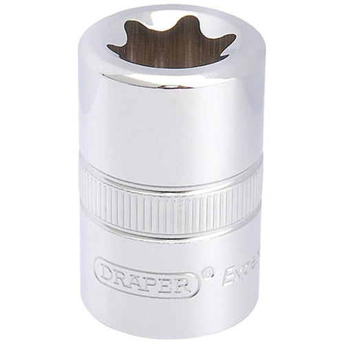 Bussola innesto Tx-Star E20 1/2 acciaio cromo Draper Draper tools