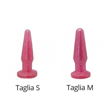 Butt plug Kit Anale Timeless Glitter Pink taglia S e M