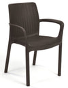 SEDIA DA GIARDINO IN RESINA ANTIURTO EFFETTO POLIRATTAN MELODY CM. 58X58X83H PZ2