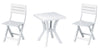 SET DUETTO RESINA TAVOLO + 2 SEDIE BIANCO O TORTORA O ANTRACITE