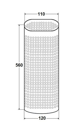 Griglia antiscottatura 560x110x120mm