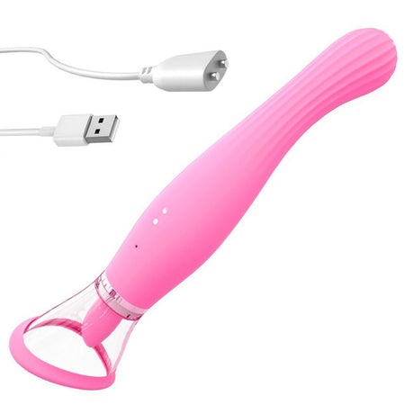 Pompa vaginale vibrante automatica in silicone con lingua stimolante clitoride ricaricabile USB