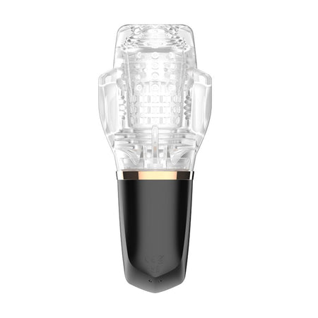 Masturbatore vibratore maschile vibrante con 10 modalità di vibrazione e 4 di aspirazione in TPE ricaricabile USB