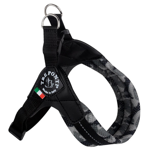 Pettorina Tre Ponti Easy Fit Sottopancia Regolabile Grigio Mimetico per Cani