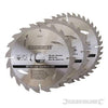 Silverline Lame per seghe circolari in TCT da 20 24 40 denti 3p.zi Silverline