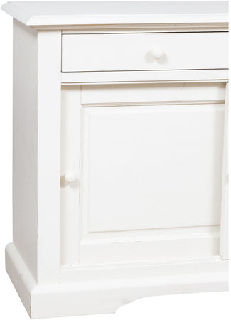 Biscottini Credenza Country legno massello tiglio finitura bianca anticata Biscottini