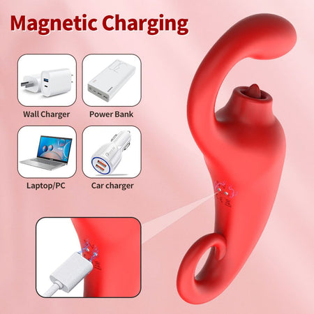 Stimolatore vaginale vibratore clitorideo in silicone ricaricabile USB con lingua