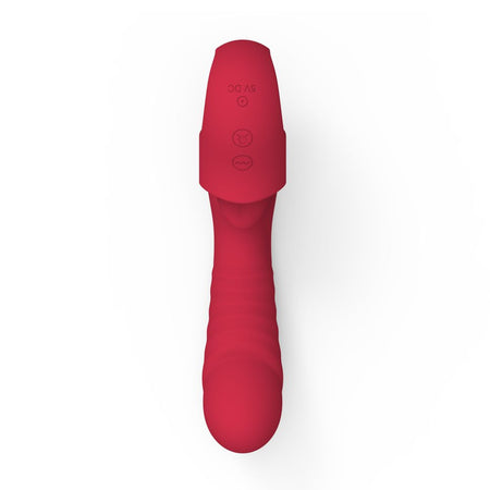 Vibratore in silicone punto G rabbit con lingua e ovulo vibrante 10 funzioni di vibrazione ricaricabile USB