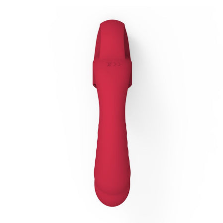 Vibratore in silicone punto G rabbit con lingua e ovulo vibrante 10 funzioni di vibrazione ricaricabile USB