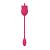 Rosa vibratore in silicone con lingua e ovulo vibrante 10 funzioni di vibrazione ricaricabile USB