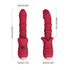 Vibratore realistico di design per il punto G silenzioso in silicone rosso ricaricabile USB