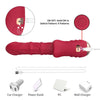 Vibratore realistico di design per il punto G silenzioso in silicone rosso ricaricabile USB